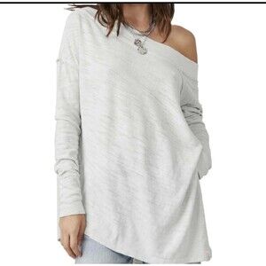 Free People To the Right Off the Shoulder Knit Top Size Small Boho D2